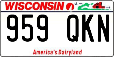 WI license plate 959QKN