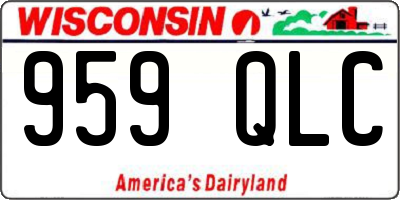 WI license plate 959QLC