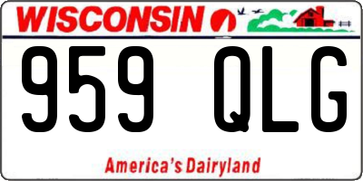 WI license plate 959QLG
