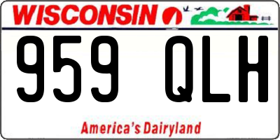WI license plate 959QLH