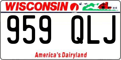 WI license plate 959QLJ