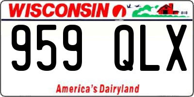 WI license plate 959QLX
