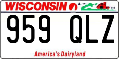 WI license plate 959QLZ