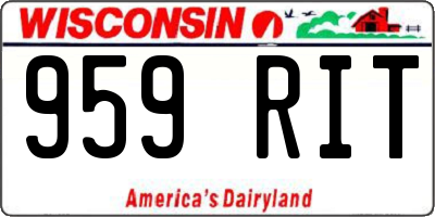 WI license plate 959RIT