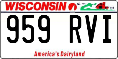 WI license plate 959RVI