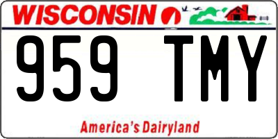 WI license plate 959TMY