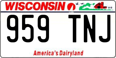 WI license plate 959TNJ