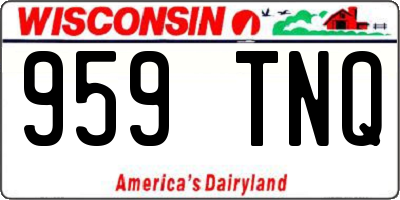 WI license plate 959TNQ