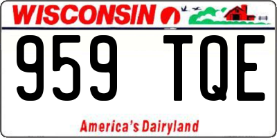 WI license plate 959TQE