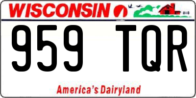 WI license plate 959TQR