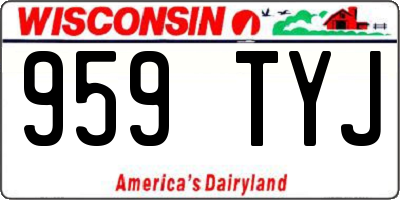 WI license plate 959TYJ