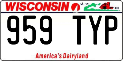 WI license plate 959TYP