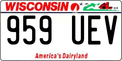 WI license plate 959UEV