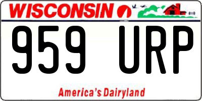 WI license plate 959URP