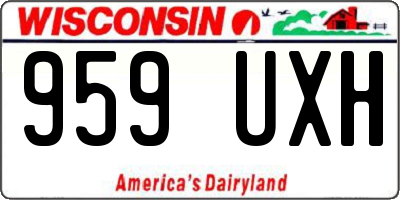 WI license plate 959UXH