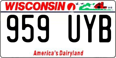 WI license plate 959UYB