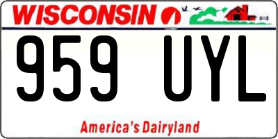 WI license plate 959UYL