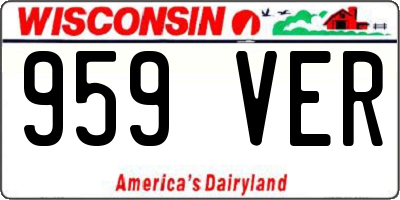 WI license plate 959VER