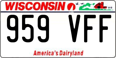 WI license plate 959VFF