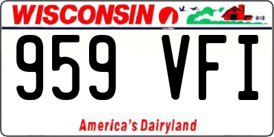 WI license plate 959VFI