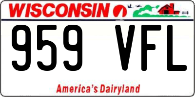 WI license plate 959VFL
