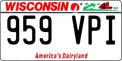 WI license plate 959VPI