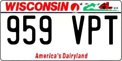 WI license plate 959VPT
