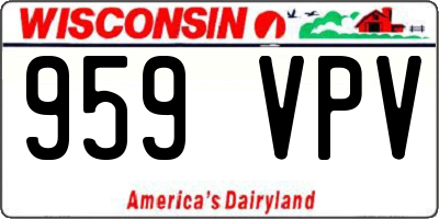 WI license plate 959VPV