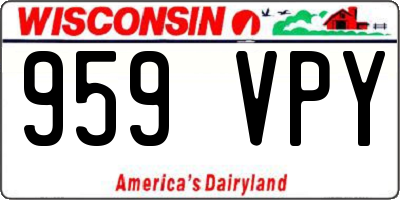 WI license plate 959VPY