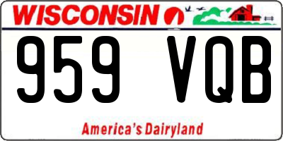 WI license plate 959VQB