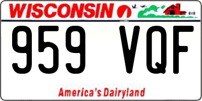 WI license plate 959VQF