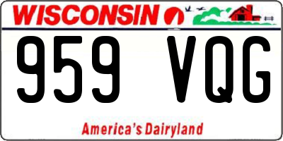 WI license plate 959VQG