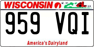 WI license plate 959VQI