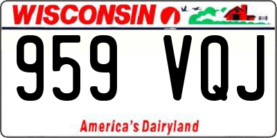 WI license plate 959VQJ