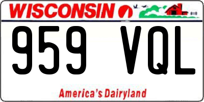 WI license plate 959VQL