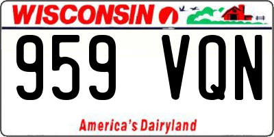 WI license plate 959VQN