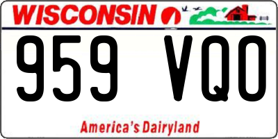 WI license plate 959VQO