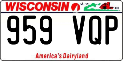 WI license plate 959VQP