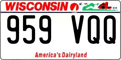 WI license plate 959VQQ