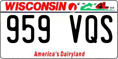 WI license plate 959VQS