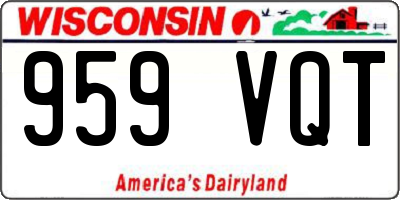 WI license plate 959VQT