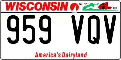 WI license plate 959VQV