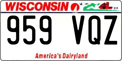 WI license plate 959VQZ