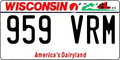 WI license plate 959VRM