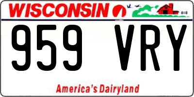 WI license plate 959VRY