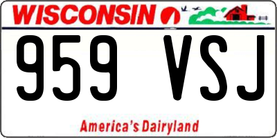 WI license plate 959VSJ