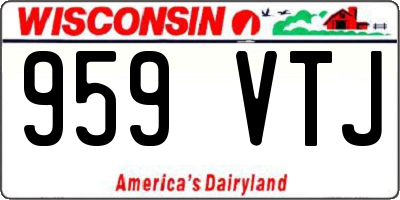 WI license plate 959VTJ