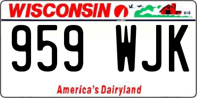 WI license plate 959WJK