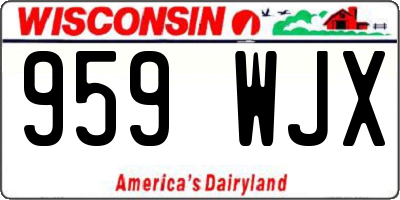 WI license plate 959WJX