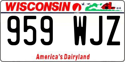WI license plate 959WJZ